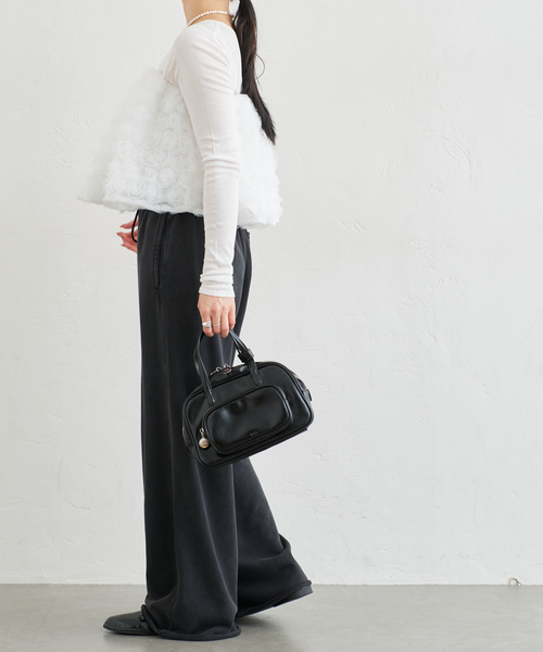 U by SPICK&SPAN（ユーバイスピックアンドスパン）の「tuo/テュオ MOS POCKET付き BOSTON（ボストンバッグ・レディース・ブラウン/ブラック・FREE）」の5枚目の写真