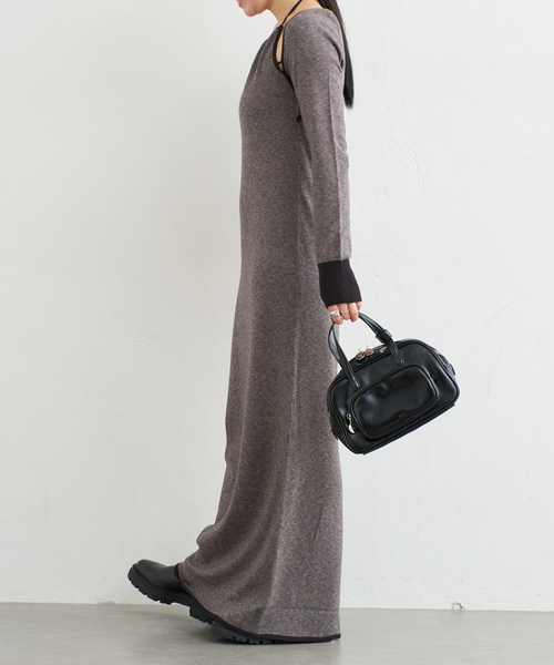 U by SPICK&SPAN（ユーバイスピックアンドスパン）の「tuo/テュオ MOS POCKET付き BOSTON（ボストンバッグ・レディース・ブラウン/ブラック・FREE）」の6枚目の写真