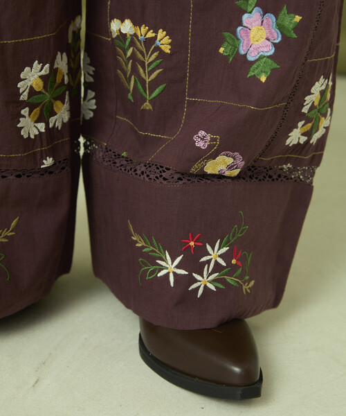 セール】Freada/フリーダ パッチワーク花刺繍パンツ（その他パンツ