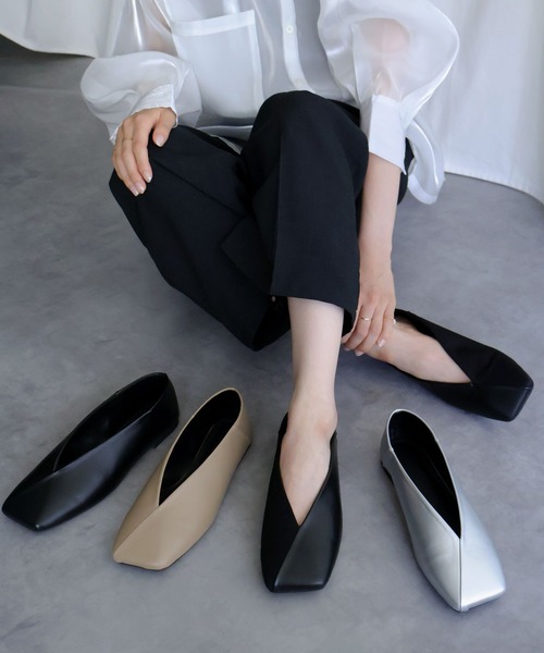 Bulue.(ブルー)の「【Bulue.】2wayスクエアトゥパンプス(パンプス・レディース・ブラック×ブラック/シルバー/ブラック/ベージュ・35/36/37/38/39)」の13枚目の写真