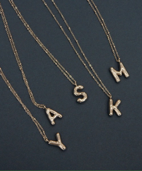 Birthday room（バースデイルーム）の「イニシャルネックレス/initial necklace（ネックレス・レディース・A/S/M/Y/K・FREE）」の2枚目の写真