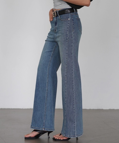 EIGHTHMONTH(エイスマンス)の「セミフレアジーンズ EM25a039【EIGHTHMONTH】(デニムパンツ・レディース・ブルー・M/S/L)」の3枚目の写真
