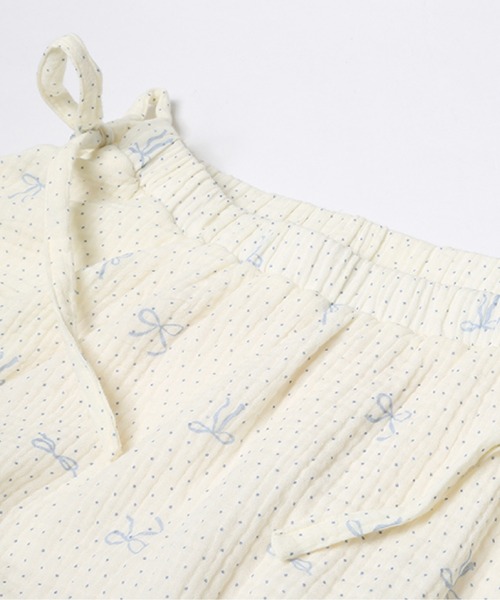 LA POMME petit(ラポミ・プチ)の「Bow-Trimmed Dot Bubble Skirt(スカート・レディース・アイボリー・SMALL/MEDIUM)」の4枚目の写真