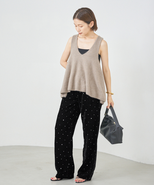 IENA（イエナ）の「COUTURE D’ADAM/クチュールドアダム Glitter PT ベロアイージーパンツ 221（その他パンツ・レディース・ブラウン/ブラック・36/38）」の15枚目の写真