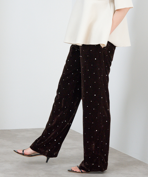 IENA（イエナ）の「COUTURE D’ADAM/クチュールドアダム Glitter PT ベロアイージーパンツ 221（その他パンツ・レディース・ブラウン/ブラック・36/38）」の19枚目の写真