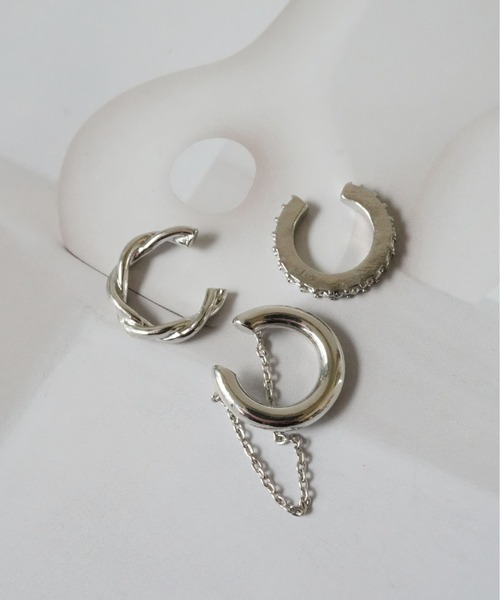 Port（ポート）の「【 SORUTT / ソルト 】 ミックステクスチャー イヤーカフ 3セット（イヤーカフ・レディース・シルバー/ゴールド・FREE）」の8枚目の写真