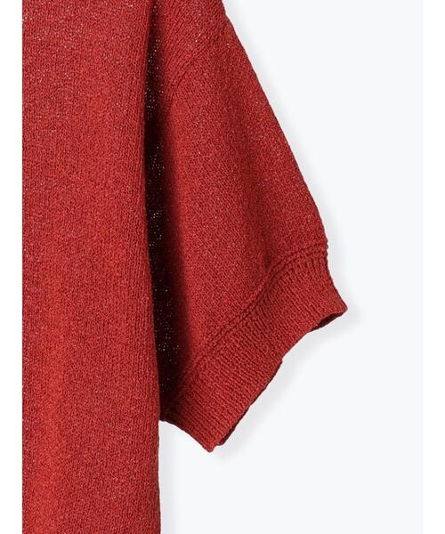 Lugnoncure（ルノンキュール）の「ブークレ半袖ポロニット（ニット/セーター・レディース・ブラック/ブルー/オフホワイト/オレンジ・F）」の8枚目の写真