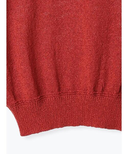 Lugnoncure（ルノンキュール）の「ブークレ半袖ポロニット（ニット/セーター・レディース・ブラック/ブルー/オフホワイト/オレンジ・F）」の7枚目の写真