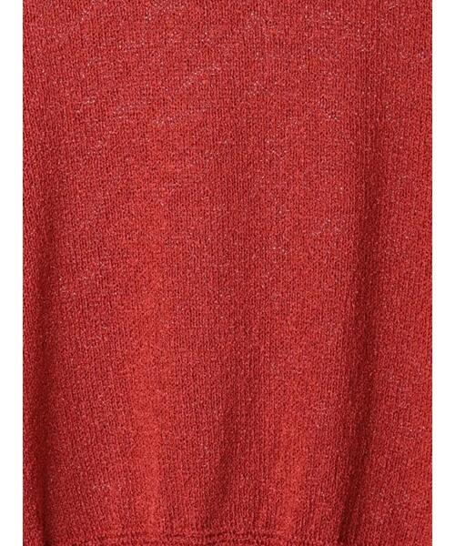 Lugnoncure（ルノンキュール）の「ブークレ半袖ポロニット（ニット/セーター・レディース・ブラック/ブルー/オフホワイト/オレンジ・F）」の5枚目の写真