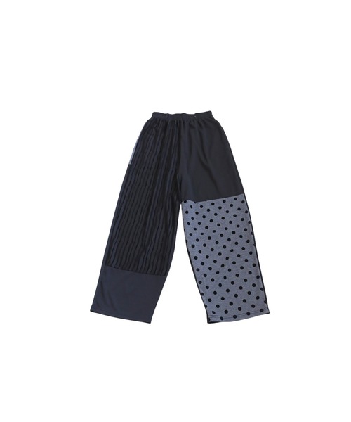 antiqua(アンティカ)の「ドット×ストライプ切替ワイドパンツ(その他パンツ・レディース・ブラック・MEDIUM/LARGE)」の17枚目の写真