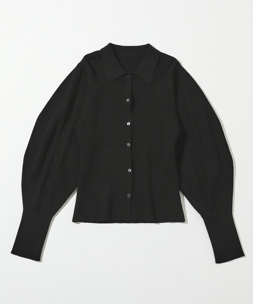 Firsthand（ファーストハンド）の「Firsthand/ファーストハンド 機能性素材 シルク入り ニットポロ ボリュームスリーブ ニット カーディガン / 抗ピル / マシンウォッシャブル（カーディガン/ボレロ・レディース・ブラック/グレー/レッド・ﾌﾘ-）」の19枚目の写真