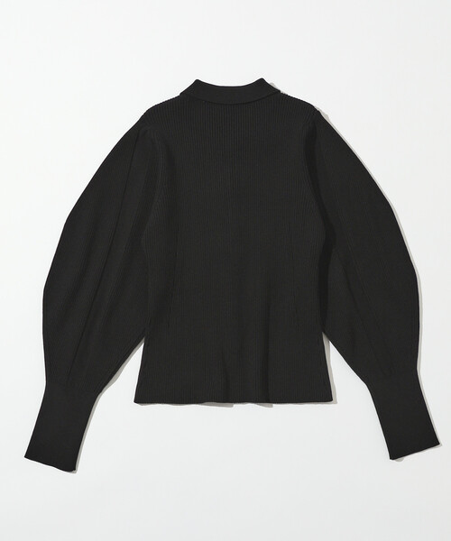 Firsthand（ファーストハンド）の「Firsthand/ファーストハンド 機能性素材 シルク入り ニットポロ ボリュームスリーブ ニット カーディガン / 抗ピル / マシンウォッシャブル（カーディガン/ボレロ・レディース・ブラック/グレー/レッド・ﾌﾘ-）」の13枚目の写真