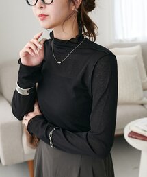 【WEB限定】シアーボトルネックプルオーバー