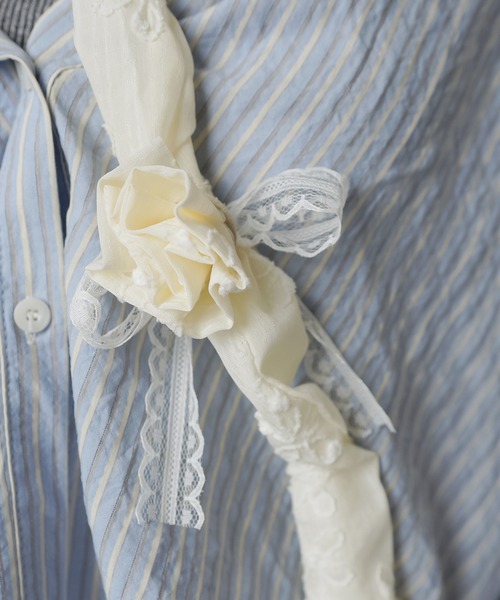 SPINNS（スピンズ）の「レースショルダーバッグ/ローズ（ショルダーバッグ・レディース・アイボリー・ONESIZE）」の7枚目の写真