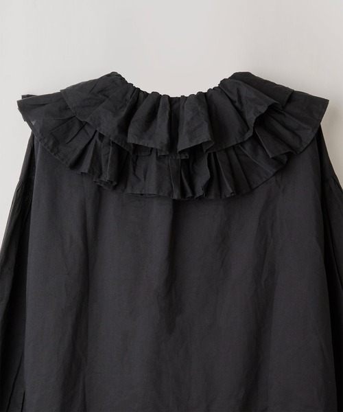 crinkle crinkle crinkle】frill poncho L/S blouse/フリル