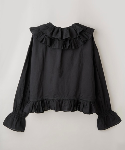 crinkle crinkle crinkle フリルポンチョブラウス crinkle crinkle crinkle】frill poncho L/S blouse/フリル