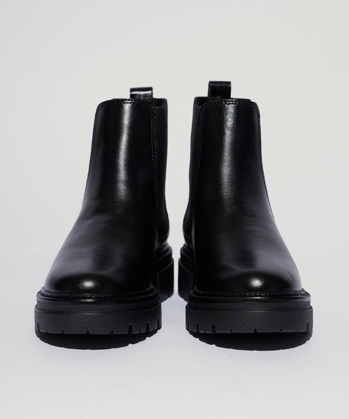 【美品】ENESS エネス チェルシーブーツ 厚底 37 本革 イタリア製 黒 eness（エネス） ブーツ ニューチェルシーブーツ サイドゴアブーツ
