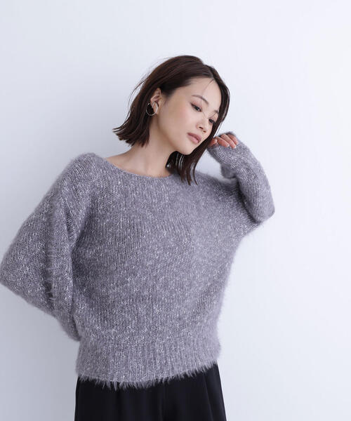 NATURAL BEAUTY BASIC（ナチュラルビューティーベーシック）の「◇ミックスカラーヘアリーニット（ニット/セーター・レディース・ベージュ/グレー/ブルー・FREE）」の18枚目の写真