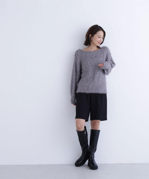 NATURAL BEAUTY BASIC（ナチュラルビューティーベーシック）の「◇ミックスカラーヘアリーニット（ニット/セーター・レディース・ベージュ/グレー/ブルー・FREE）」の21枚目の写真
