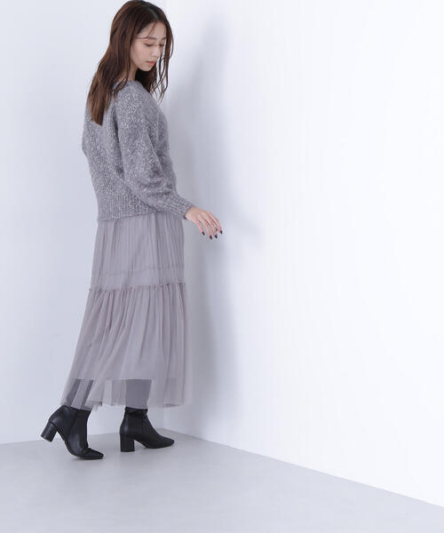 NATURAL BEAUTY BASIC（ナチュラルビューティーベーシック）の「◇ミックスカラーヘアリーニット（ニット/セーター・レディース・ベージュ/グレー/ブルー・FREE）」の22枚目の写真