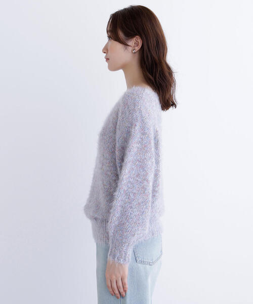 NATURAL BEAUTY BASIC（ナチュラルビューティーベーシック）の「◇ミックスカラーヘアリーニット（ニット/セーター・レディース・ベージュ/グレー/ブルー・FREE）」の10枚目の写真