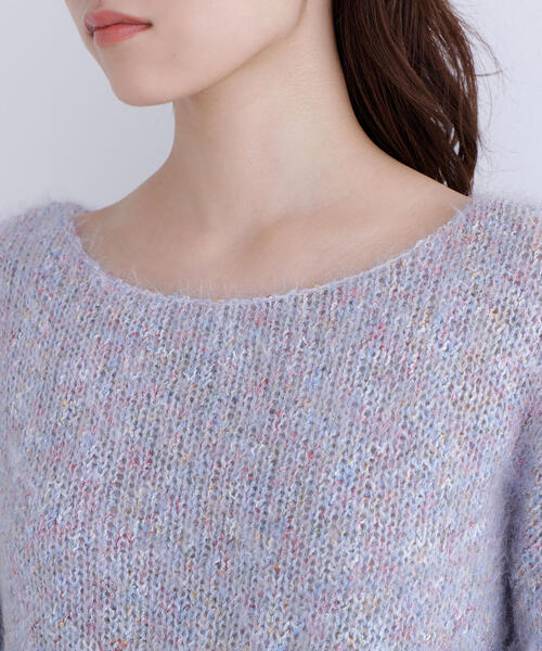 NATURAL BEAUTY BASIC（ナチュラルビューティーベーシック）の「◇ミックスカラーヘアリーニット（ニット/セーター・レディース・ベージュ/グレー/ブルー・FREE）」の12枚目の写真