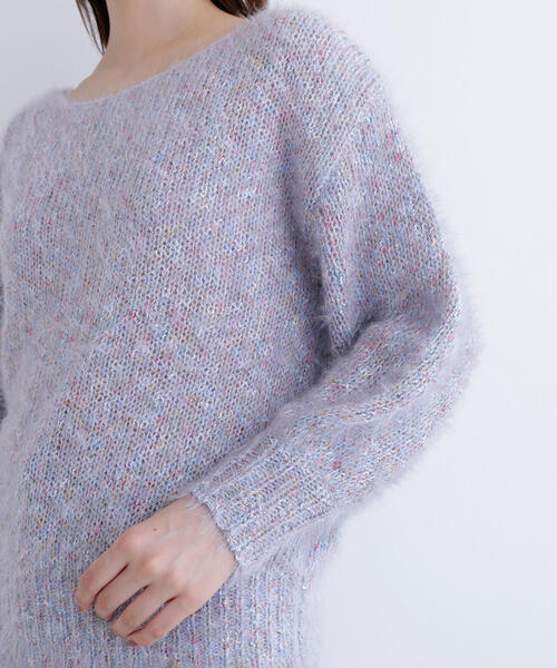 NATURAL BEAUTY BASIC（ナチュラルビューティーベーシック）の「◇ミックスカラーヘアリーニット（ニット/セーター・レディース・ベージュ/グレー/ブルー・FREE）」の13枚目の写真