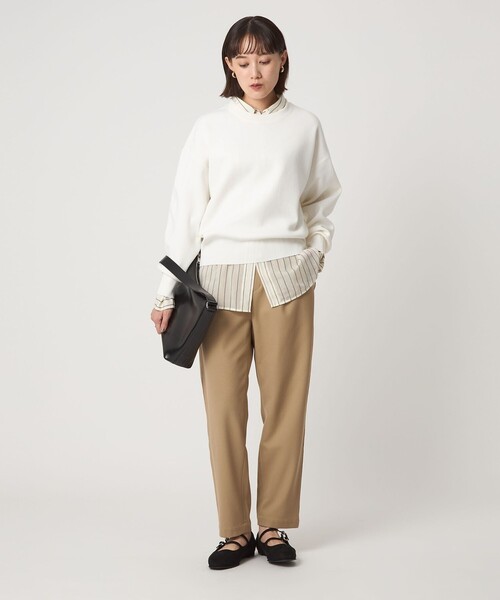 green label relaxing（グリーンレーベルリラクシング）の「W/AC パフニット プルオーバー ウォッシャブル（ニット/セーター・レディース・オフホワイト/ライトブルー/ライトピンク/ダークグレー・FREE）」の9枚目の写真