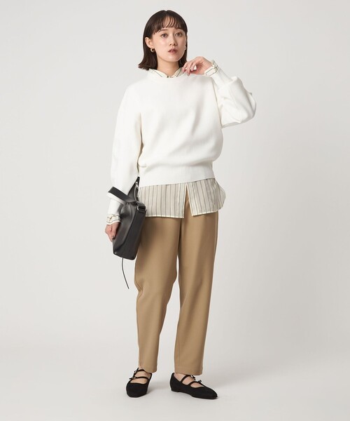 green label relaxing（グリーンレーベルリラクシング）の「W/AC パフニット プルオーバー ウォッシャブル（ニット/セーター・レディース・オフホワイト/ライトブルー/ライトピンク/ダークグレー・FREE）」の10枚目の写真