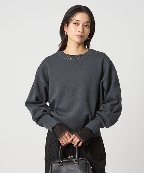 green label relaxing（グリーンレーベルリラクシング）の「W/AC パフニット プルオーバー ウォッシャブル（ニット/セーター・レディース・オフホワイト/ライトブルー/ライトピンク/ダークグレー・FREE）」の12枚目の写真