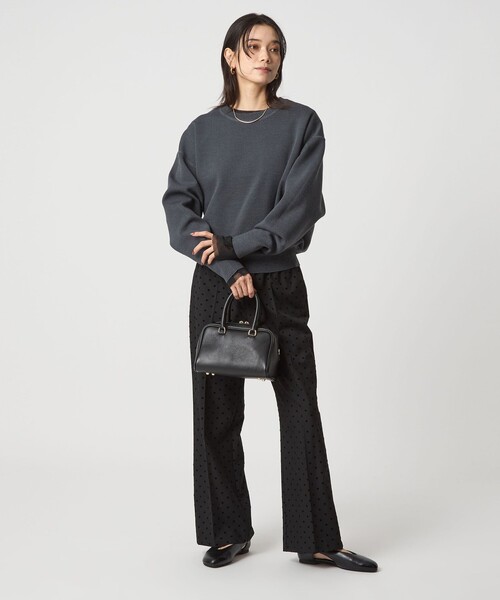 green label relaxing（グリーンレーベルリラクシング）の「W/AC パフニット プルオーバー ウォッシャブル（ニット/セーター・レディース・オフホワイト/ライトブルー/ライトピンク/ダークグレー・FREE）」の13枚目の写真