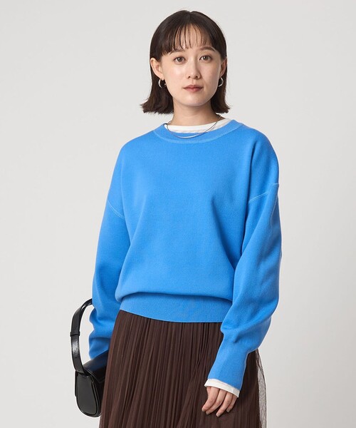 green label relaxing（グリーンレーベルリラクシング）の「W/AC パフニット プルオーバー ウォッシャブル（ニット/セーター・レディース・オフホワイト/ライトブルー/ライトピンク/ダークグレー・FREE）」の15枚目の写真