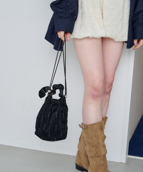 Kastane（カスタネ）の「スパンコールスエードミニBAG（ハンドバッグ・レディース・ブラック/アイボリー/ブラウン・FREE）」の21枚目の写真