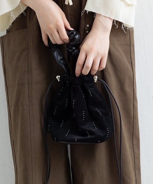 Kastane（カスタネ）の「スパンコールスエードミニBAG（ハンドバッグ・レディース・ブラック/アイボリー/ブラウン・FREE）」の22枚目の写真