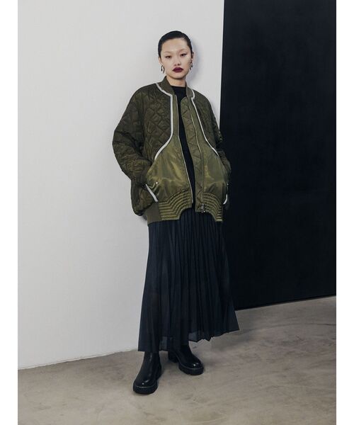 UN3D.（アンスリード）の「QUILTING DOCKING MA-1 / キルティングドッキングMA-1（MA-1・レディース・ブラック/カーキ・36/38）」の3枚目の写真