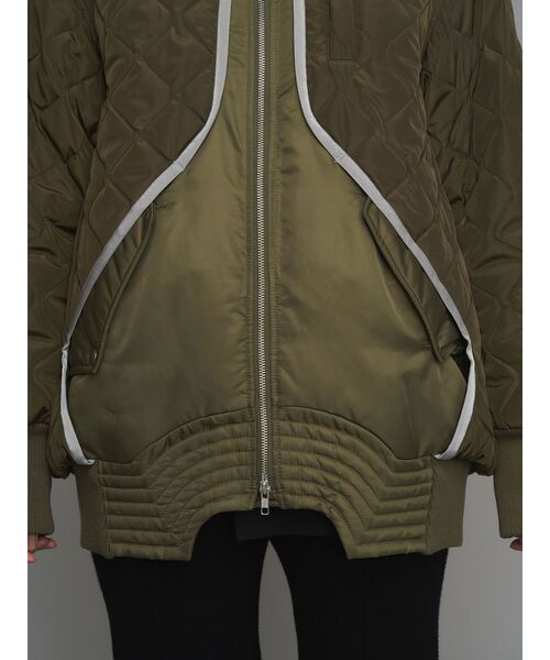 UN3D.（アンスリード）の「QUILTING DOCKING MA-1 / キルティングドッキングMA-1（MA-1・レディース・ブラック/カーキ・36/38）」の8枚目の写真