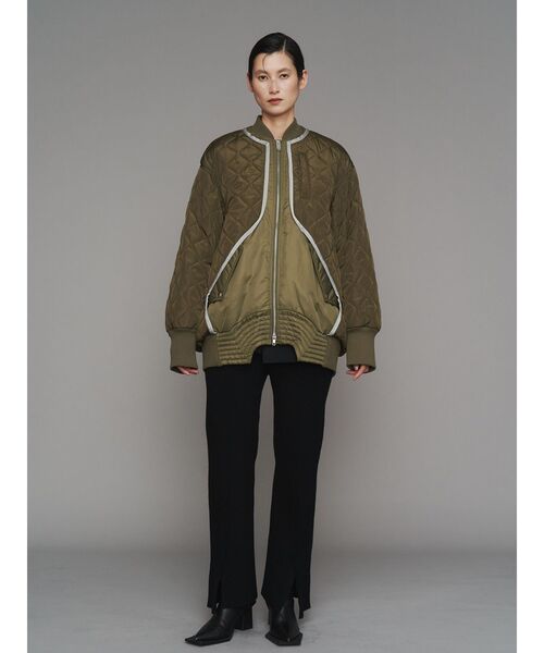 UN3D.（アンスリード）の「QUILTING DOCKING MA-1 / キルティングドッキングMA-1（MA-1・レディース・ブラック/カーキ・36/38）」の10枚目の写真