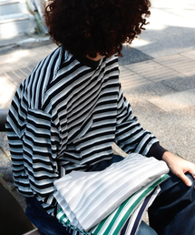 is-ness / イズネス BALLOON STRIPES LONG SLEEVE T-SH