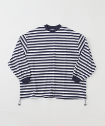 is-ness / イズネス BALLOON STRIPES LONG SLEEVE T-SH