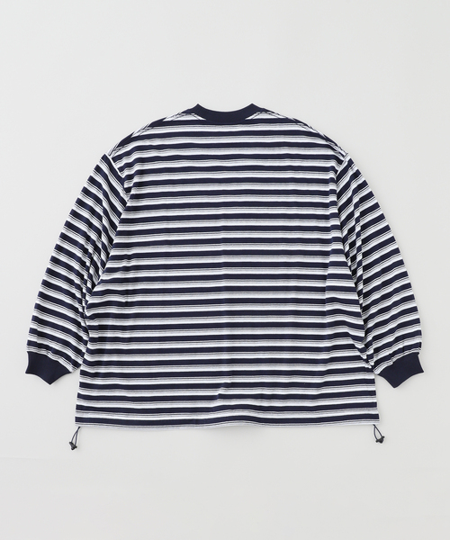 is-ness(イズネス)の「is-ness / イズネス BALLOON STRIPES LONG SLEEVE T-SH(Tシャツ/カットソー・メンズ・ブラック系その他/グリーン系その他/ダークブルー/ライトグレー・LARGE/MEDIUM)」の13枚目の写真