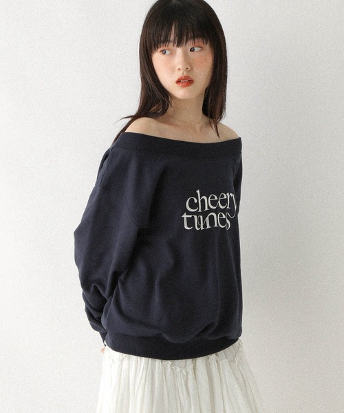 Heather（ヘザー）の「ワンショルロゴ裏毛スウェット　590572（スウェット・レディース・グレー/オートミール/ネイビー/ピンク・FREE）」の21枚目の写真