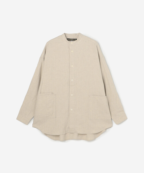 HAVERSACK（ハバーザック）の「HAVERSACK | 〈別注〉コットンネル 長袖シャツ MEN（シャツ/ブラウス・メンズ・オフホワイト/ブラック・L/M）」の3枚目の写真