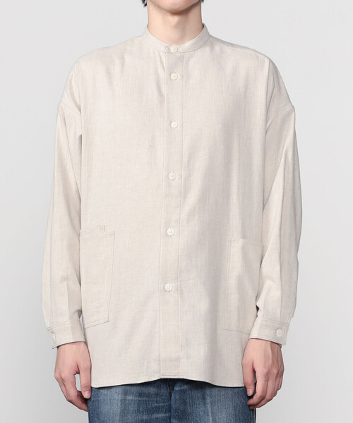 HAVERSACK（ハバーザック）の「HAVERSACK | 〈別注〉コットンネル 長袖シャツ MEN（シャツ/ブラウス・メンズ・オフホワイト/ブラック・L/M）」の8枚目の写真