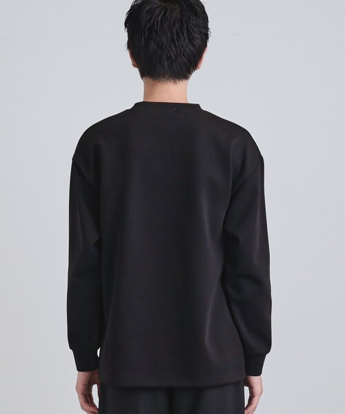 tk.TAKEO KIKUCHI（ティーケータケオキクチ）の「長袖 サイドスタックプリントカットソー（Tシャツ/カットソー・メンズ・ブラウン系その他/ブラック/ホワイト・02/03）」の19枚目の写真