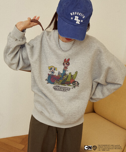 PUBLUX（パブリュクス）の「PUBLUX/パブリュクス 【THE POWERPUFF GIRLS】パワーパフ ガールズ フロントアート クルーネックスウェット　限定展開（スウェット・レディース・チャコールグレー/グレー・ﾌﾘ-）」の12枚目の写真