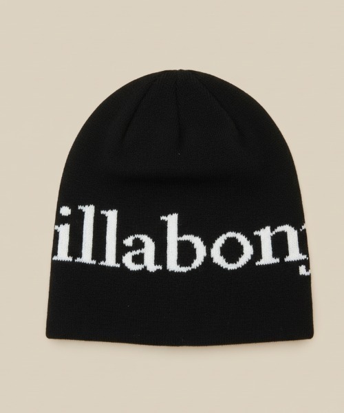 BILLABONG(ビラボン)の「【BILLABONG/ビラボン】24AW SINGLE LOGO BEANIE/ロゴニットキャップ・ビーニー(ニットキャップ/ビーニー・レディース・ブラック/ホワイト・FREE)」の1枚目の写真