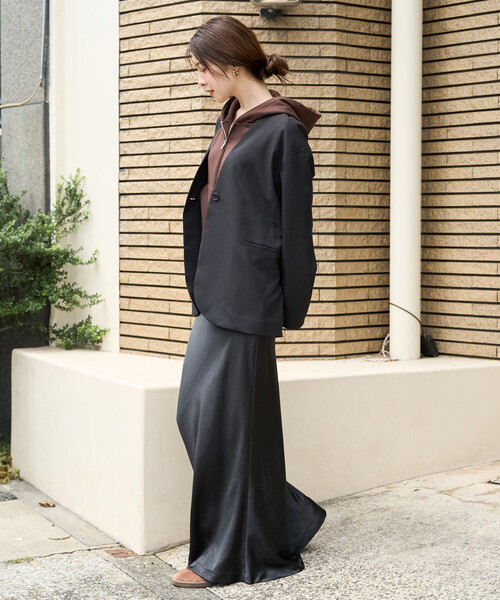 セール】限定展開 ソフトタッチ ツイル ノーカラー ジャケット