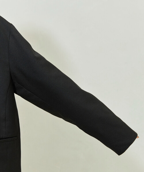 セール】限定展開 ソフトタッチ ツイル ノーカラー ジャケット