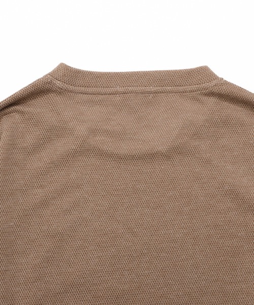 Arnold Palmer(アーノルドパーマー)の「メランジ鹿の子 フェイクレイヤード ロングTシャツ(Tシャツ/カットソー・メンズ・ブラック/ブラウン/ネイビー・LL/L/M)」の8枚目の写真