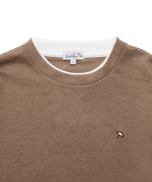 Arnold Palmer(アーノルドパーマー)の「メランジ鹿の子 フェイクレイヤード ロングTシャツ(Tシャツ/カットソー・メンズ・ブラック/ブラウン/ネイビー・LL/L/M)」の16枚目の写真
